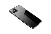 Mobile - Covers & Cases - Hurtel Clear Color Case Gel TPU Electroplating Frame Cover for Samsung Galaxy A22 4G Black - 5907769334764