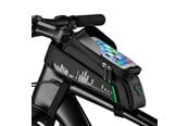 Cykeltillbehör - Rockbros 029-1BK bicycle bag for frame with phone cover - black - Rockbros-029-1BK