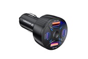 Mobile - Adapters & Chargers - Wozinsky WLS-04 Car Charger 60W 2xUSB-C 2xUSB-A - Black - 5907769385063