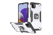 Mobile - Covers & Cases - Wozinsky Ring Armor Armored Hybrid Case Cover + Magnetic Holder Samsung Galaxy A22 4G Silver - 9111201944862