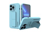 Mobile - Covers & Cases - Wozinsky Kickstand Case Silicone Case with Stand iPhone 13 mini Light Blue - 9145576234280