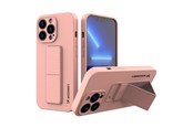 Mobile - Covers & Cases - Wozinsky Kickstand Case Silicone Case with Stand iPhone 13 mini pink - 9145576234297