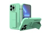 Mobile - Covers & Cases - Wozinsky Kickstand Case Silicone Case with Stand iPhone 13 Mini Mint - 9145576234303