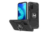 Mobile - Covers & Cases - Wozinsky Ring Armor Armored Hybrid Case Cover + Magnetic Holder Samsung Galaxy A03s Black - 9145576243251
