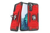 Mobile - Covers & Cases - Wozinsky Ring Armor Armored Hybrid Case Cover + Magnetic Holder for Samsung Galaxy S22+ (S22 Plus) red - 9145576239759