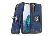 Mobile - Covers & Cases - Wozinsky Ring Armor Armored Hybrid Case Cover + Magnetic Holder for Samsung Galaxy S22+ (S22 Plus) Blue - 9145576239766