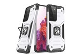 Mobile - Covers & Cases - Wozinsky Ring Armor Armored Hybrid Case Cover + Magnetic Holder Samsung Galaxy S22 Ultra Silver - 9145576239780