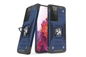 Mobile - Covers & Cases - Wozinsky Ring Armor Armored Hybrid Case Cover + Magnetic Holder Samsung Galaxy S22 Ultra Blue - 9145576239810