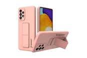 Mobile - Covers & Cases - Wozinsky Kickstand Case Silicone Case with Stand Samsung Galaxy A73 Case Pink - 9145576247785