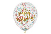 Leksaker - Haza Witbaard Confetti Balloons Happy Birthday 6 pcs. - U58225
