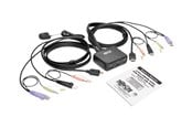 KVM switch - Eaton series 2-Port USB/HD Cable KVM Switch with Audio/Video Cables and USB Peripheral Sharing - B032-HUA2