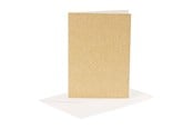 Hobby Tillbehör - Creativ Company Cards and Envelopes 10.5x15cm Glitter Gold - 4 pcs. - 23023