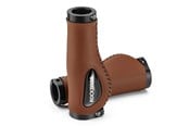 Cykeltillbehör - Rockbros 40720001002 leather bicycle grips - brown - 40720001002