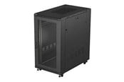 Rack chassis - Lanberg FF01 series - rack - 600 x 1000 flat pack with glass door - 22U - FF01-6022-23B