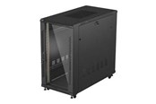 Rack chassis - Lanberg FF01 series - rack - 600 x 1200 flat pack with glass door - 22U - FF01-6222-12B