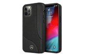Mobile - Covers & Cases - Mercedes Leather Perforated Area Case for iPhone 12 Pro Max - Black - 3666339013196