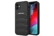 Mobile - Covers & Cases - Mercedes AMG Leather Debossed Lines Case for iPhone 12 mini - Black - 3666339013929