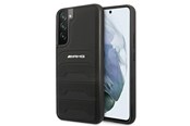 Mobile - Covers & Cases - Mercedes AMG Leather Debossed Lines Case for Samsung Galaxy S22+ - Black - 3666339043629