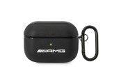 Mobile - Covers & Cases - Mercedes AMG Leather Big Logo Case for AirPods Pro - Black - 3666339069278