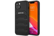 Mobile - Covers & Cases - Mercedes AMG Leather Debossed Lines Case for iPhone 14 Plus - Black - 3666339071394