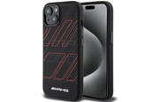 Mobile - Covers & Cases - Mercedes AMG Silicone Large Rhombuses Pattern MagSafe Case for iPhone 15 Plus / 14 Plus - Black - 3666339141172