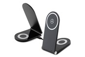 Mobile - Adapters & Chargers - Mercedes  Silver Stars MagSafe Foldable Induction Charger 2in1 15W - Black - 3666339169848
