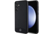 Mobile - Covers & Cases - Mercedes Leather Textured & Plain MagSafe Case for Samsung Galaxy S24+ - Black - 3666339241018