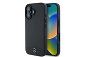 Mobile - Covers & Cases - Mercedes Textured And Plain Leather MagSafe Case for iPhone 16 - Black - 3666339312503