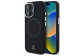 Mobile - Covers & Cases - Mercedes MEHMP16S23SUTTK iPhone 16 6.1" Black/Black Hardcase Silicone Tonal MagSafe Logo - 3666339326883