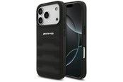 Mobile - Covers & Cases - Mercedes AMG Leather Debossed Lines Logo Case for iPhone 17 Pro - Black - 3666339556129