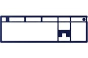 Tangentbord - HyperX Alloy Rise (100%) - Top Plate - Navy Blue - Gaming Tangentbord - Blå - 85U10AA