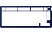 Tangentbord - HyperX Alloy Rise 75 (75%) - Top Plate - Navy Blue - Gaming Keyboard - Utan numpad - Blå - 85U15AA