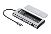 Dockning - Sandberg USB-C 6in1 Travel Dock SSD Case - 136-82