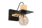 Lampor - EGLO BRAMERTON wall lamp, black/brown - 43753