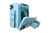 Mobile - Covers & Cases - Hurtel Rope Case Gel Lanyard Cover Chain Purse Lanyard Xiaomi Redmi Note 10 5G / Poco M3 Pro Blue - 5907769330179