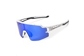 Cykeltillbehör - Rockbros Polarized Cycling Glasses with UV Protection and Corrective Insert Blue Lenses - White - 8386824303780