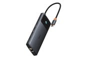 USB Hub - Baseus Metal Gleam II 10in1 HDMI USB-A USB-C RJ45 SD/TF Hub - Gray USB Hub - B00061800123-01