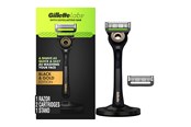 Rakutrustning - Gillette Exfoliating Bar Razor Black and Gold Edition (2 Count + Handle + Stand) - 8700216355520