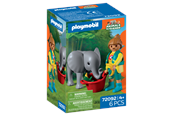 Figure - Playmobil Zoo: Elefantunge och djurskötare - 72092