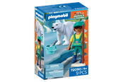 Figure - Playmobil Zoo: Isbjörn och djurskötare - 72090