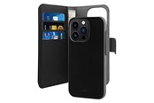 Mobile - Covers & Cases - Puro Wallet Detachable MagSafe 2in1 Eco Leather Case with Flip and Wallet for iPhone 14 Pro Max - Black - IPC14P67BOOKC3BLK