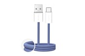 USB-kabel - Puro Fabrik 2.0 10W USB-A - USB-C Braided Cable 1.5 m - Blue - PUCAC10WFABK415MTBL