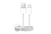 USB-kabel - Puro Fabrik 2.0 10W USB-A - USB-C Braided Cable 1.5 m - White - PUCAC10WFABK415MTWHI