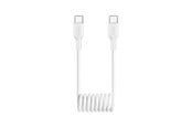 USB-kabel - Puro 25W USB-C Spiral Cable - USB-C 1m - White - PUCCC25WSPWHI