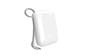 PowerBank - Puro Power Link 10 Plus 10000 mAh powerbank with built-in USB-C cable – white PowerBank - Vit - 10000 mAh - PUFCBB100C2USBCWHI