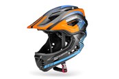 Cykeltillbehör - Rockbros TT-32SOBL-S children's bicycle helmet with removable chinbar size S - black and orange - Rockbros-TT-32SOBL-S
