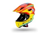 Cykeltillbehör - Rockbros TT-32SOYB-S children's bicycle helmet with detachable chinbar size S - yellow-orange - TT-32SOYB-S