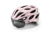 Cykeltillbehör - Rockbros Bike Helmet with Visor Detachable UV Goggles Detachable Visor Unisex - Pink - 8386824304084