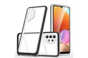 Mobile - Covers & Cases - Hurtel Clear 3in1 Case for Samsung Galaxy A72 4G Frame Gel Cover Black - 5907769338984
