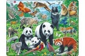 Pusselspel - Larsen Puzzles Puzzle Chinese wildlife - 56 pieces Maxi (36.5x28.5 cm) Golv - FH43